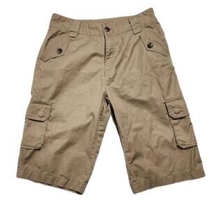 Lauren, Ralph Lauren. Y2k, Khaki/Tan Cargo Pocket Bermuda Shorts. Size 4